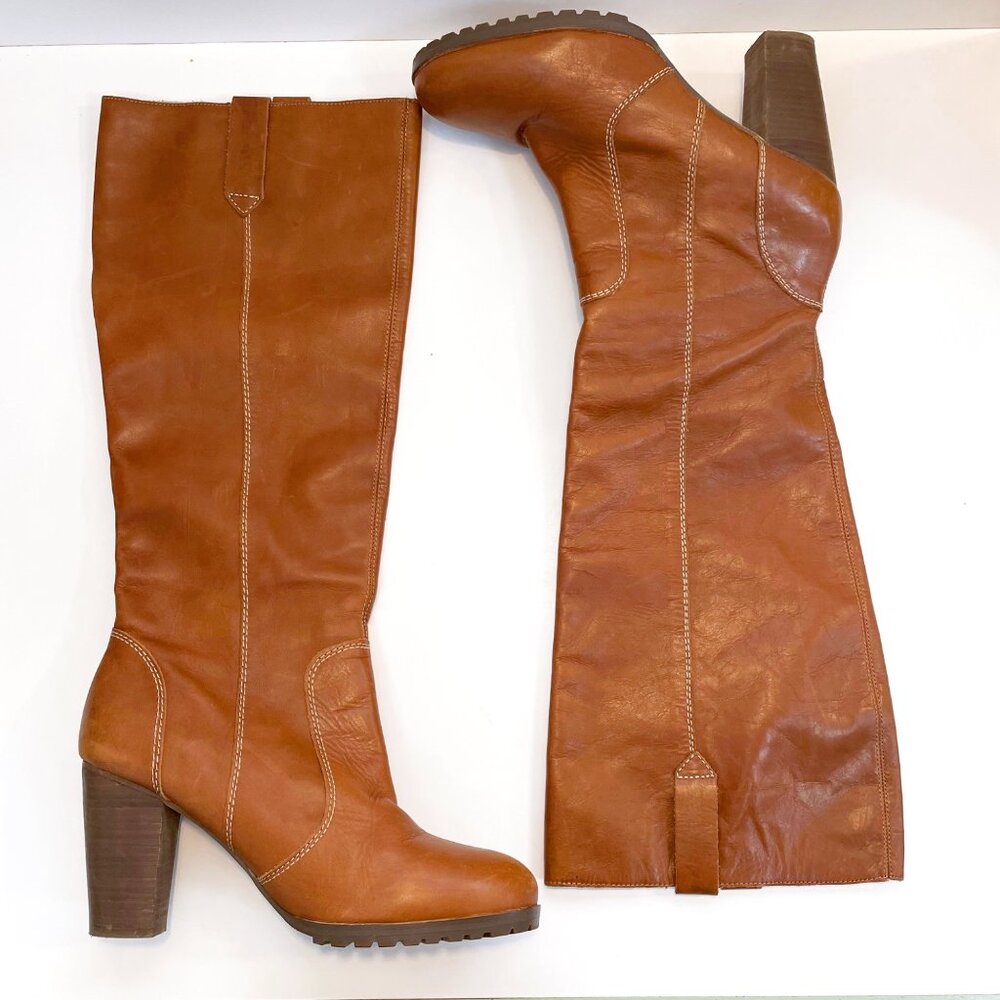 Boden Women's Straight Leather Knee Boots, Size 10.5